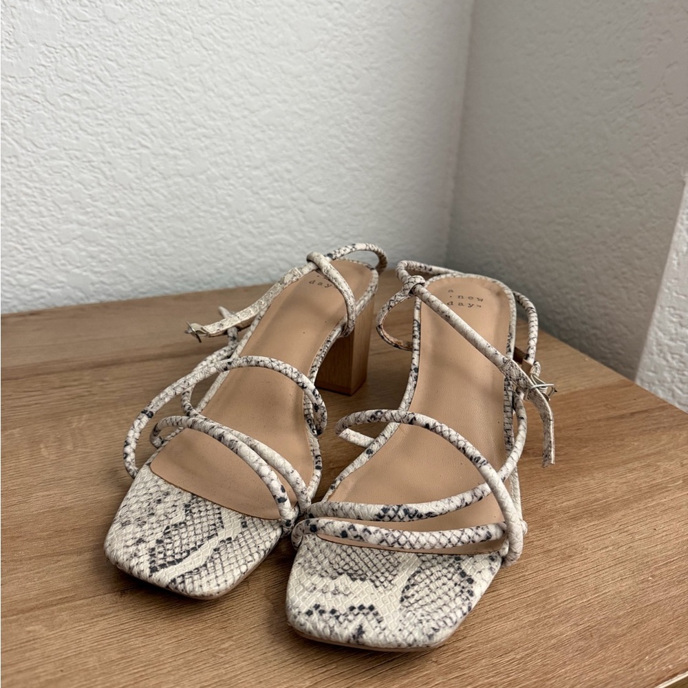 A New Day snake print heels